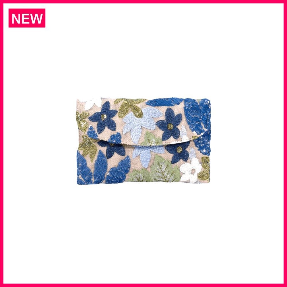Floral Embroidery Sequin Evening Clutch Bag Beaded Party Purse